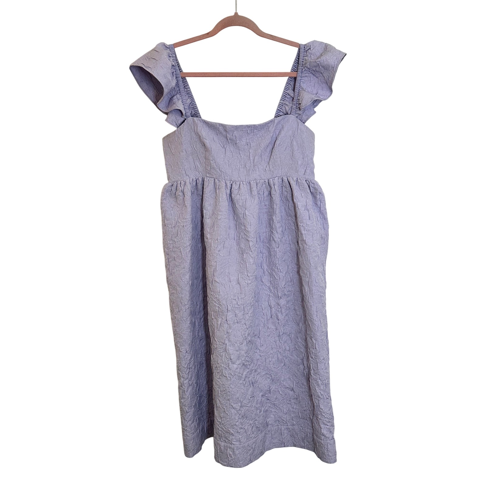 Baum Und Pferdgarten Ashaki Midi Dress Size 44 Us L/Xl Lavender Purple Jacquard